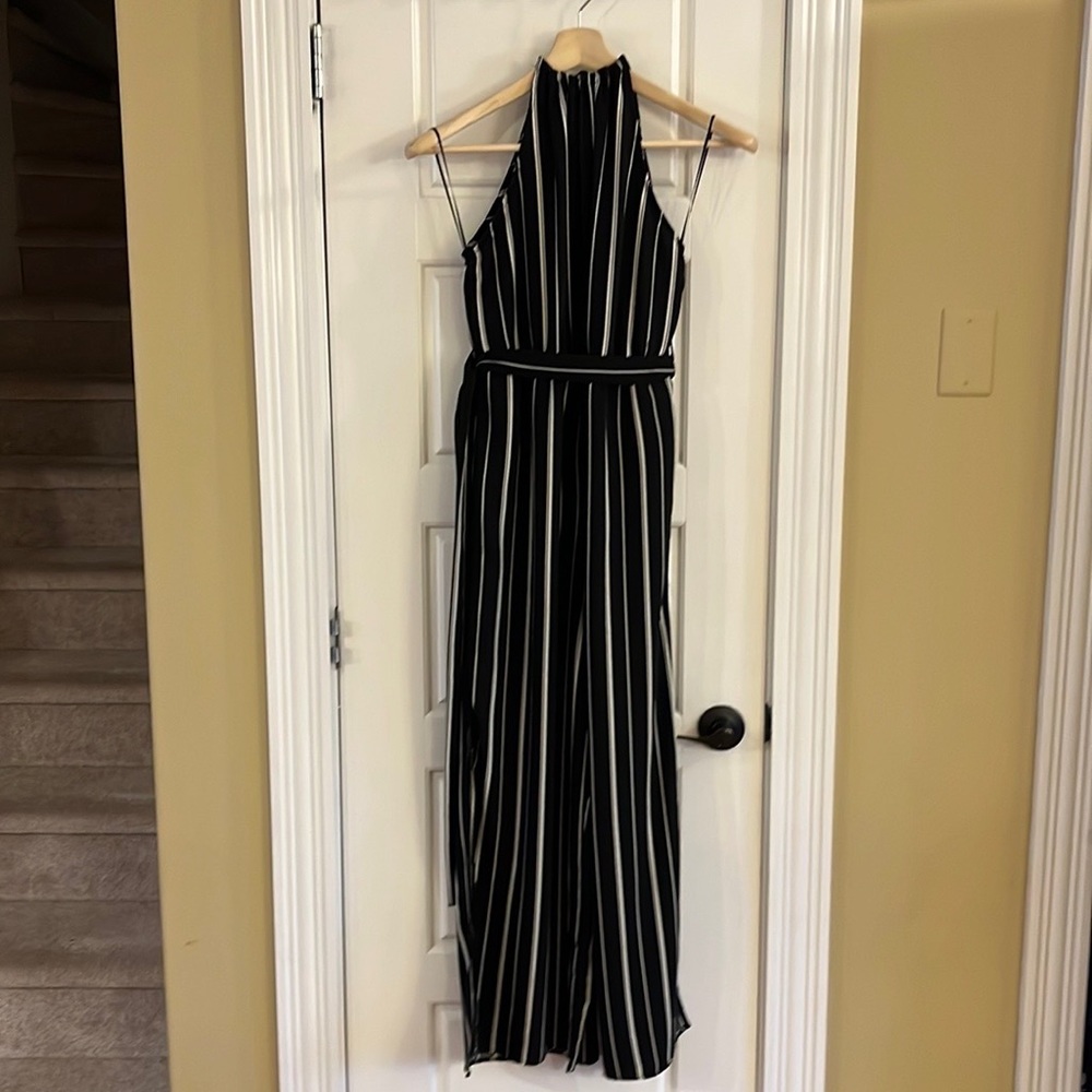Suzy Shier. Jumpsuit. Halter tie. Open back